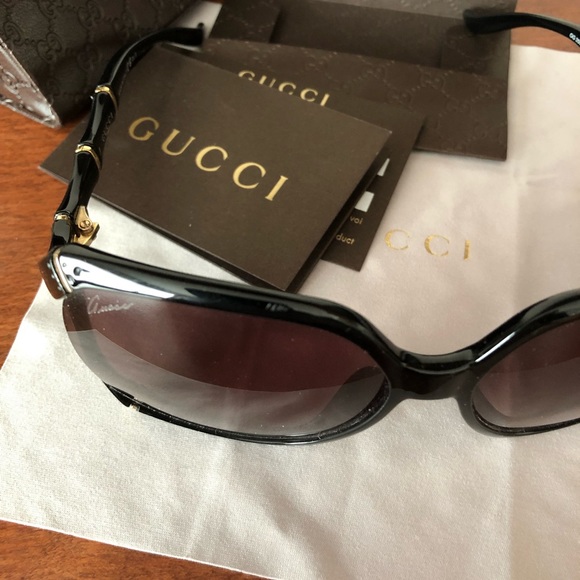 Gucci Bamboo Brown Gradient Sunglasses - Picture 5 of 5
